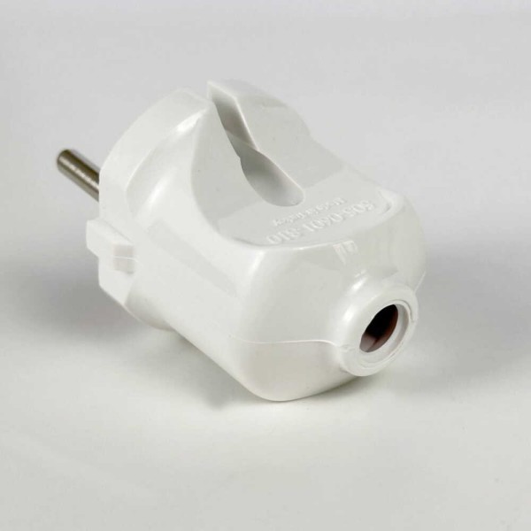 Вилка штепсельна EL-BI без заземлення біло-червона інд.уп.(505-005601-810) - фото №6