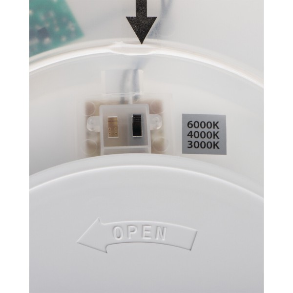 Потолочный светильник Kanlux 31535 Azpo LED 1x22W 3000K/4000K/6000K 2600Lm IP54 черный - фото №1