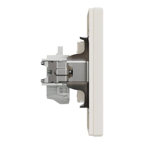 Розетка одинарная кремовая Asfora, EPH3000123 - фото №4