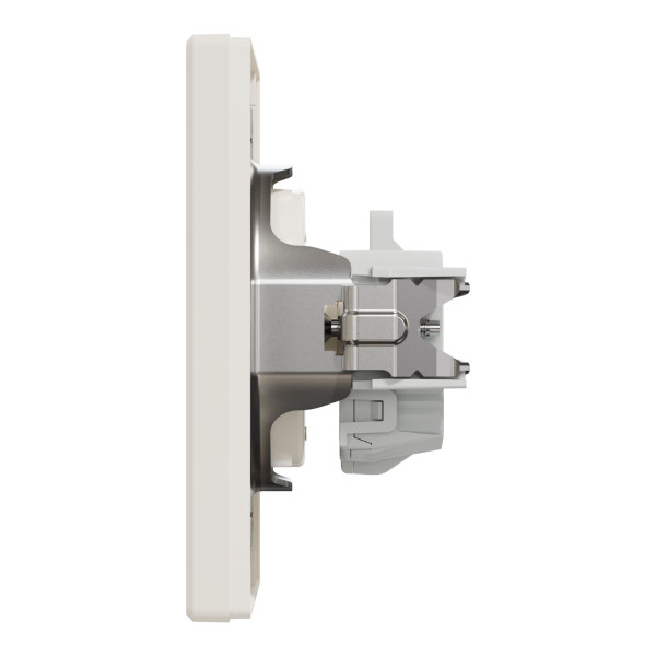 Розетка одинарная кремовая Asfora, EPH3000123 - фото №5