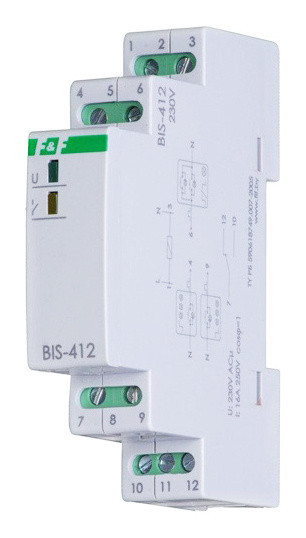Імпульсне реле F&F BIS-412, групове, 220В, 16А