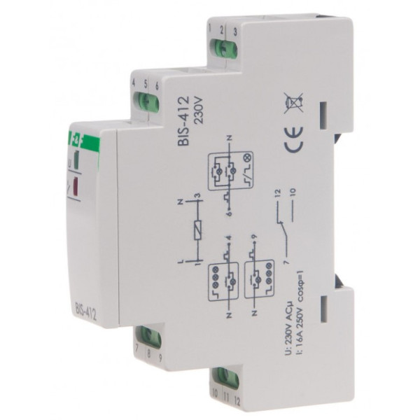 Імпульсне реле F&F BIS-412, групове, 220В, 16А - фото №2