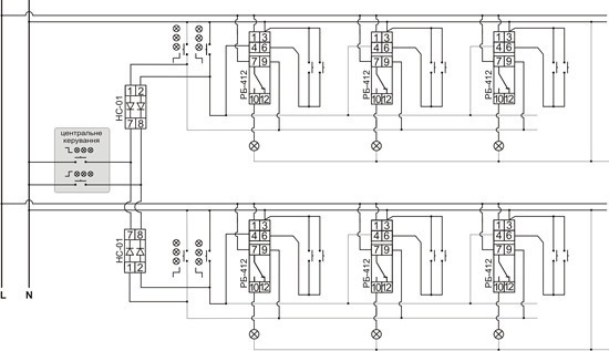 Імпульсне реле F&F BIS-412, групове, 220В, 16А - фото №6