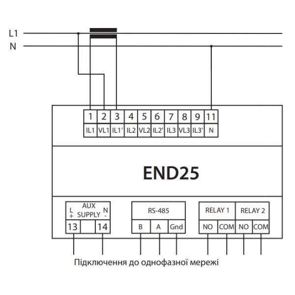Аналізатор параметрів мережі ETI END25-ETHA Ethernet RTC 8 Mб вбудованої пам'яті (4656955) - фото №5