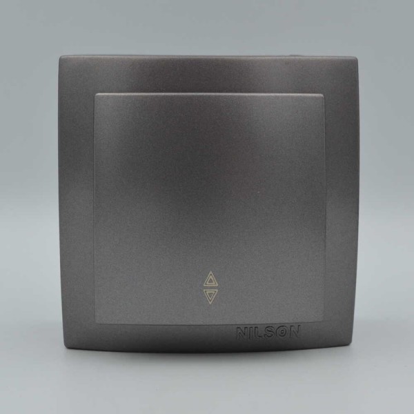 Вимикач Nilson Themis антрацит 1кл прохідний ( 26161007 ) - фото №1