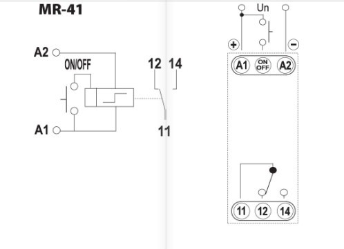 Імпульсне реле з функцією пам'ять ETI 002470007 MR-41 UNI 12-240V AC/DC (1x16A AC1) - фото №3