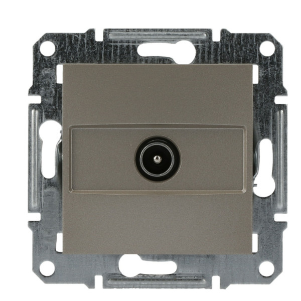 Розетка TV оконечная без рамки бронза Asfora, EPH3200169