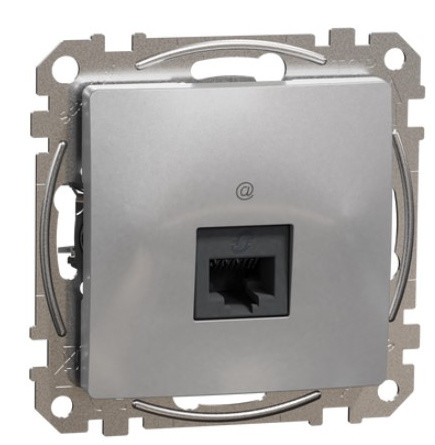 Комп'ютерна розетка Schneider Electric Sedna Design & Elements RJ45 кат. 5е UTP алюміній SDD113451