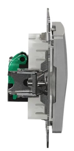 Комп'ютерна розетка Schneider Electric Sedna Design & Elements RJ45 кат. 5е UTP алюміній SDD113451 - фото №2