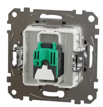Комп'ютерна розетка Schneider Electric Sedna Design & Elements RJ45 кат. 5е UTP алюміній SDD113451 - фото №3