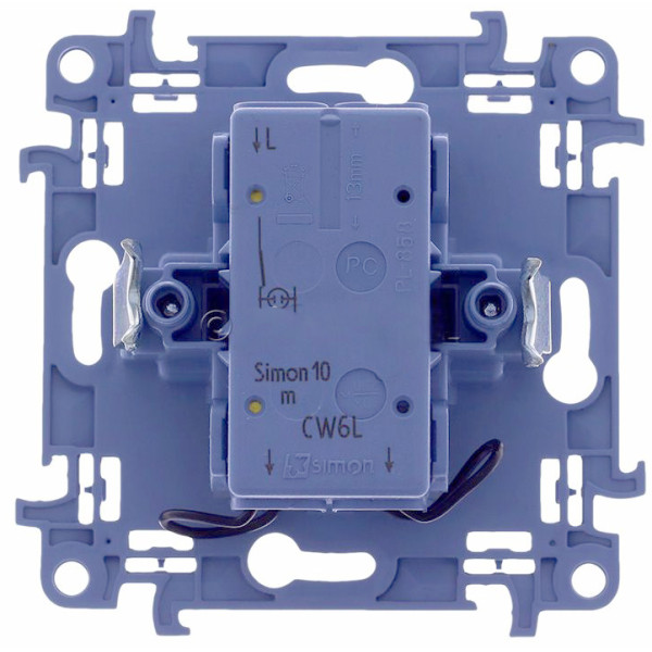 Одинарний прохідний вимикач з підсвічуванням Kontakt Simon Simon 10 CW6L.01/41 (кремовий) - фото №1