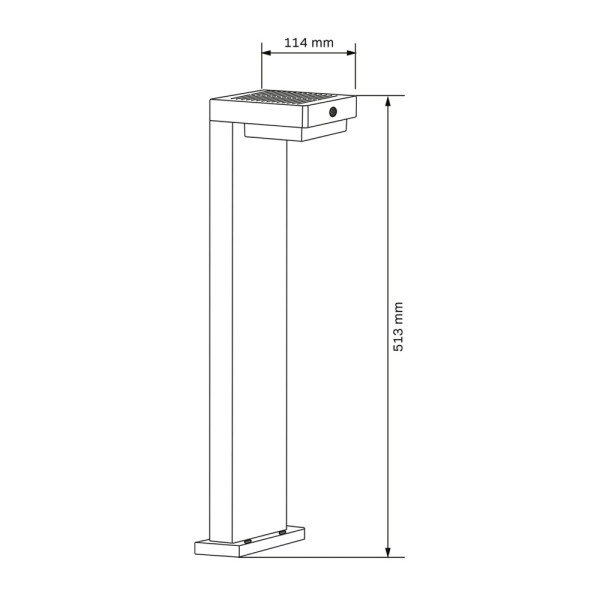 Вуличний світильник на сонячній батареї Goldlux 329424 Mali LED 1x4.5W 4000K 400Lm IP44 чорний - фото №3