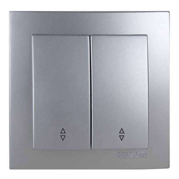 Выключатель Nilson Touran серебро 2кл проходной ( 24131009 )