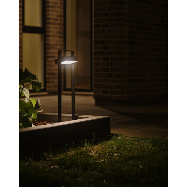 Вуличний світильник на сонячній батареї Nordlux 2518268003 Saulio LED 1x4.5W 3000K 370Lm IP44 чорний - фото №1