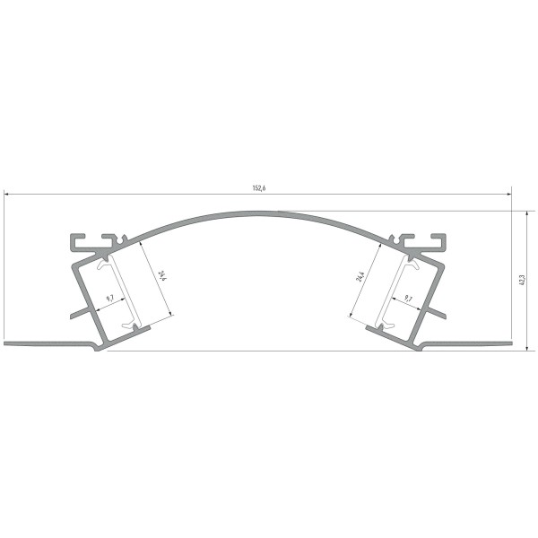Профіль для світлодіодної стрічки Lumines VEDA білий - фото №1