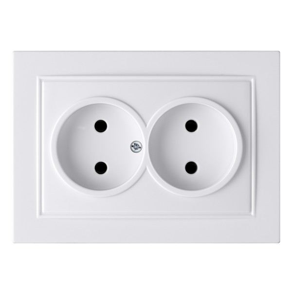 Розетка Nilson Thor біла 2-на без заземлення ( 27111024 )