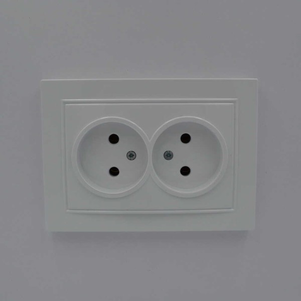 Розетка Nilson Thor біла 2-на без заземлення ( 27111024 ) - фото №1