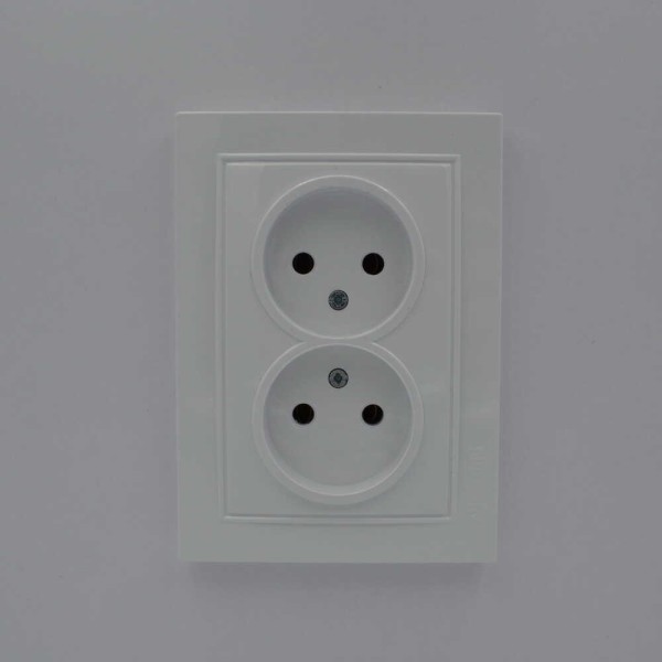 Розетка Nilson Thor біла 2-на без заземлення ( 27111024 ) - фото №3