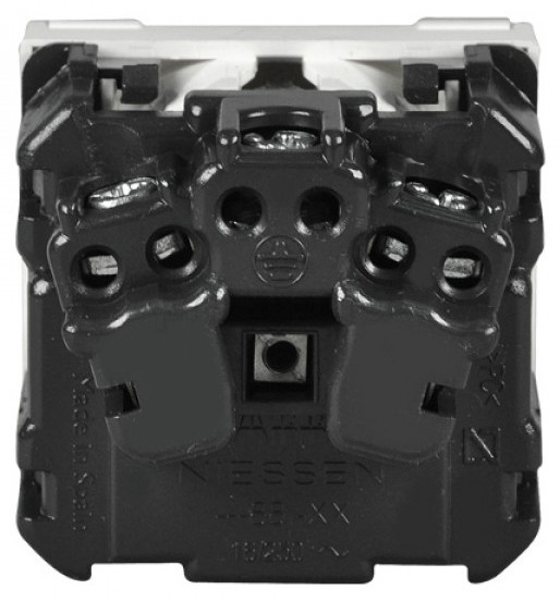 Механизм розетки ABB Zenit N2288.1 BL 2М с заземлением и крышкой (белый) - фото №4