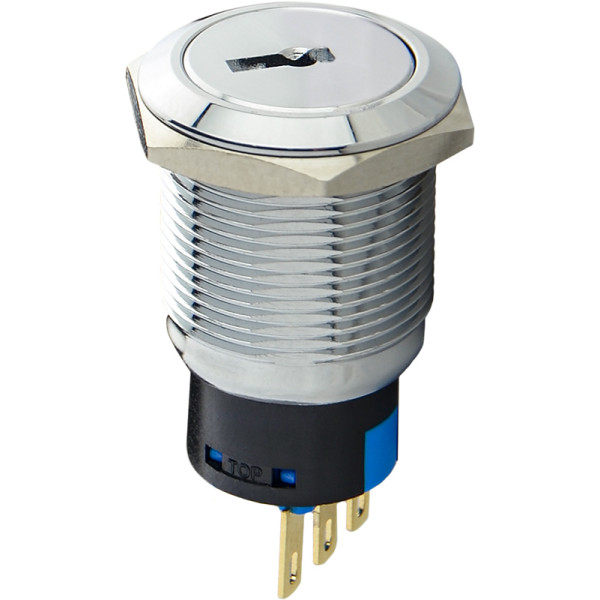 Металева кнопка Аско-Укрем TY 19C-K11/2 1NO+1NC з ключем (A0140010213) - фото №1