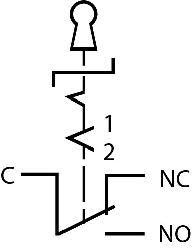 Металева кнопка Аско-Укрем TY 19C-K11/2 1NO+1NC з ключем (A0140010213) - фото №5