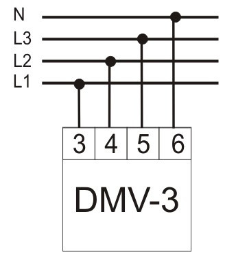 Трифазний вольтметр F&F DMV-3RMS 230В AC - фото №3