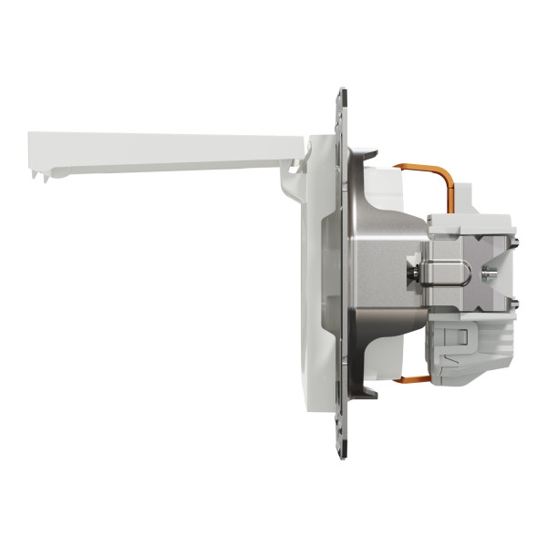 Розетка з заземленням та кришкою Schneider Electric Asfora без рамки біла (EPH3170121) - фото №1