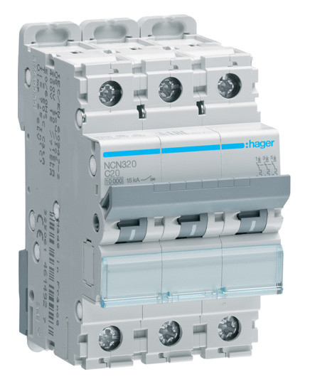 Автоматический выключатель NCN320 (3р,С,20А) Hager