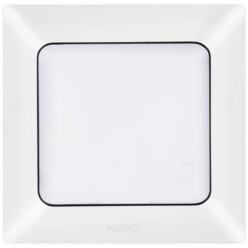 Розетка NE-AD ARAS 93-110-09 с з/к и крышкой белая