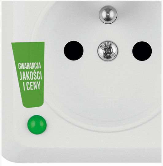 Двомісна розетка Elektro-Plast Berg 3738-00 із заземленням (біла) - фото №2