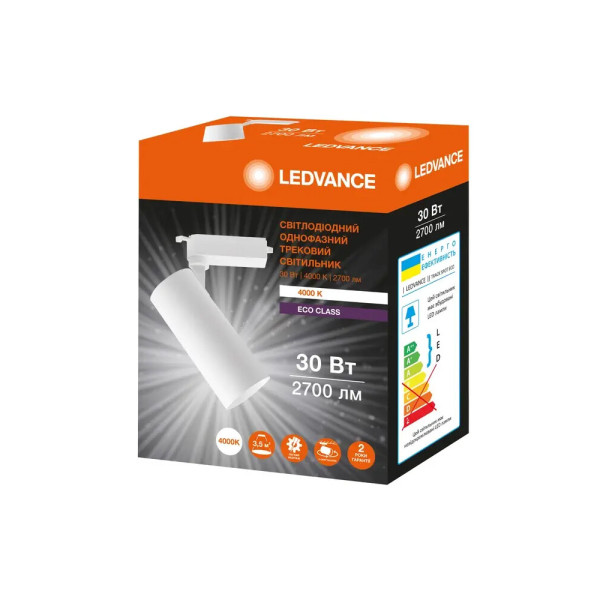 Трековый светильник Ledvance 4099854269585 Eco Track Spot LED 1x30W 4000K 2700Lm IP20 белый - фото №3