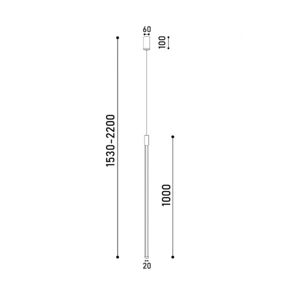 Підвісний світильник, люстра Kloodi PE-TWIST 100 3K BK LED 1x16W IP20 - фото №2