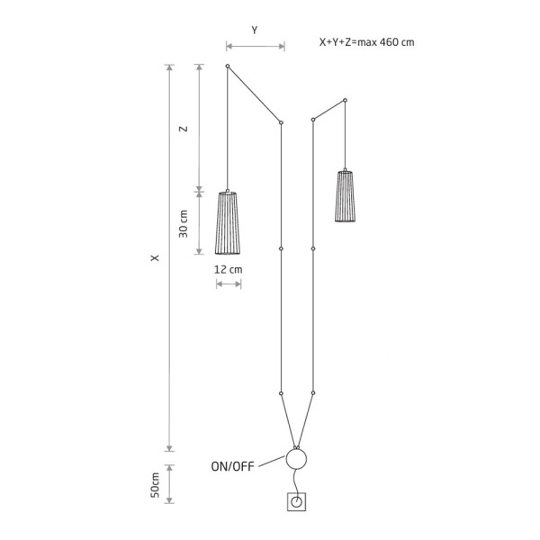 Подвесной светильник, люстра Nowodvorski 9263 Dover GU10 2x10W IP20 черный - фото №2