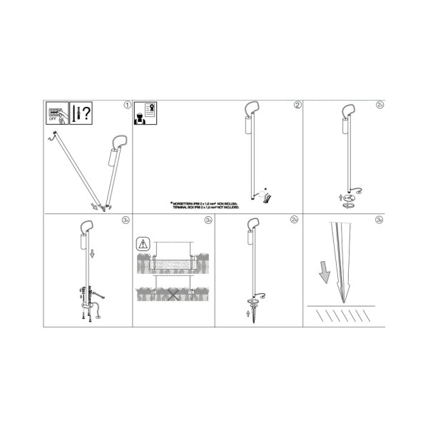 Вуличний світильник Ideal Lux 251257 Hub 3000K - фото №2