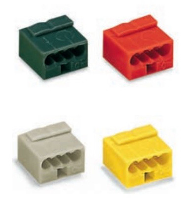 Микро-клемма для распределительных коробок WAGO на 4 проводника 243-304 светло-серая - фото №4