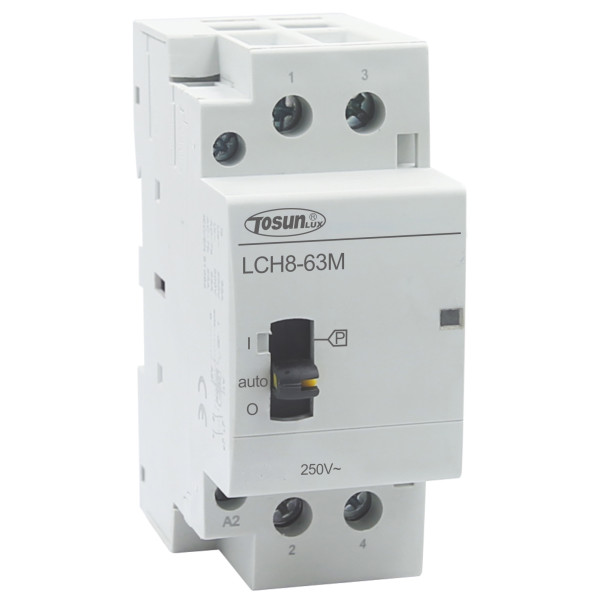 Модульный контактор с ручным управлением TOSUNlux LCH8-63M 2NO 2P 63A (6931934210934)