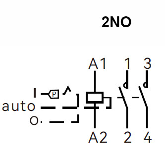 Модульный контактор с ручным управлением TOSUNlux LCH8-63M 2NO 2P 63A (6931934210934) - фото №1
