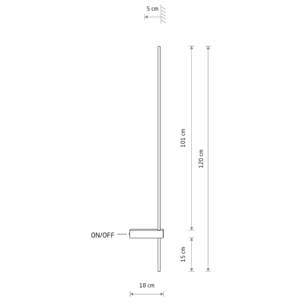 Бра, настінний світильник Nowodvorski 10313 Motive LED L 1x16W 3000K 540Lm IP20 чорний - фото №4