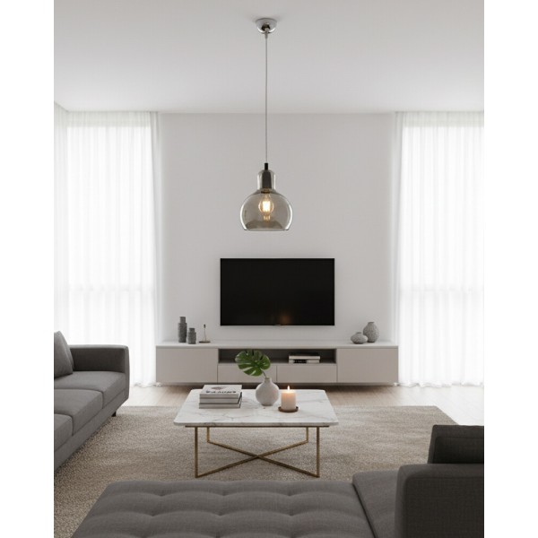 Подвесной светильник, люстра TK Lighting 602 Mango E27 1x15W IP20 дымчатый - фото №1