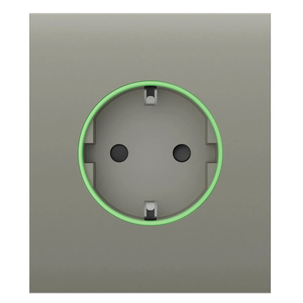 Центральная панель умной розетки Ajax 59970.162.OL CenterCover Smart для OutletCore оливковая (38797)