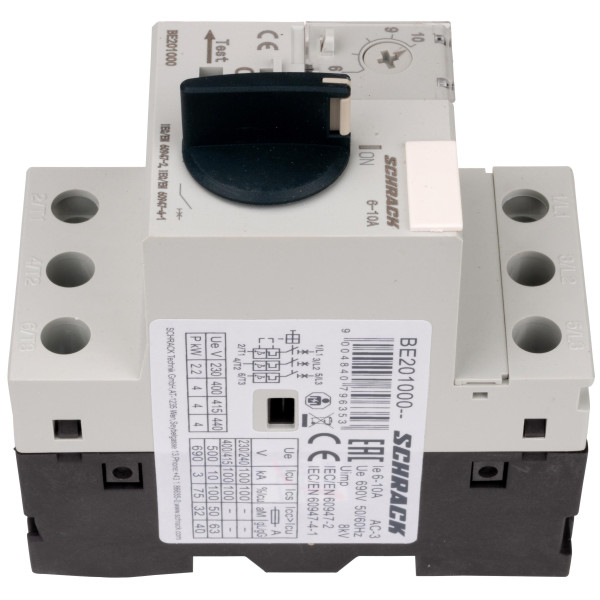Автомат захисту двигуна Schrack BE201000 6-10 А 3P - фото №6