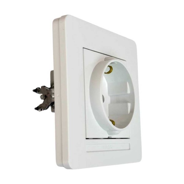 Розетка Nilson Selene біла 1-на з заземленням ( 23111017 ) - фото №1