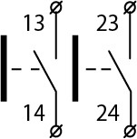 Двухместный пост управления Аско-Укрем XAL-B222 «Вверх-Вниз» (A0140020045) - фото №4
