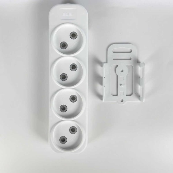 Колодка EL-BI 4-я с заземлением со шторками Myra ( 527-010200-401 ) - фото №1