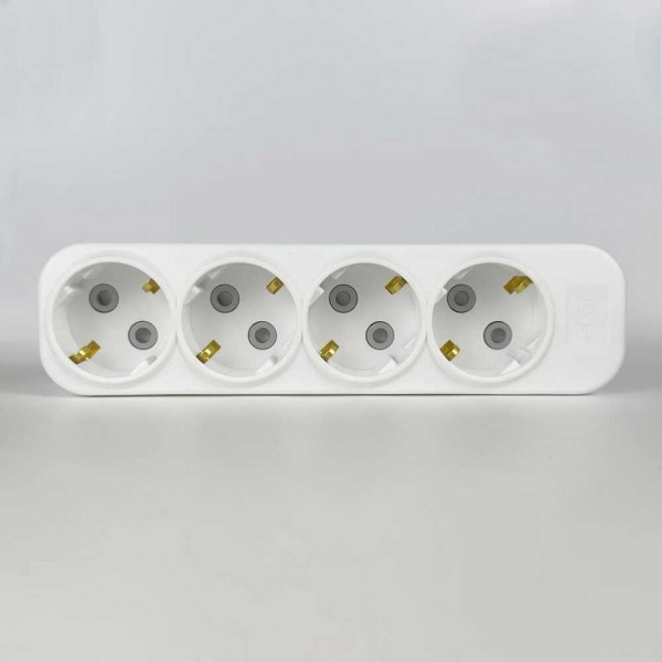 Колодка EL-BI 4-я с заземлением со шторками Myra ( 527-010200-401 ) - фото №2