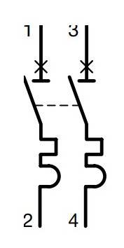 Автоматичний вимикач Hager NBN250 2P 10кА B-50A 2M - фото №1