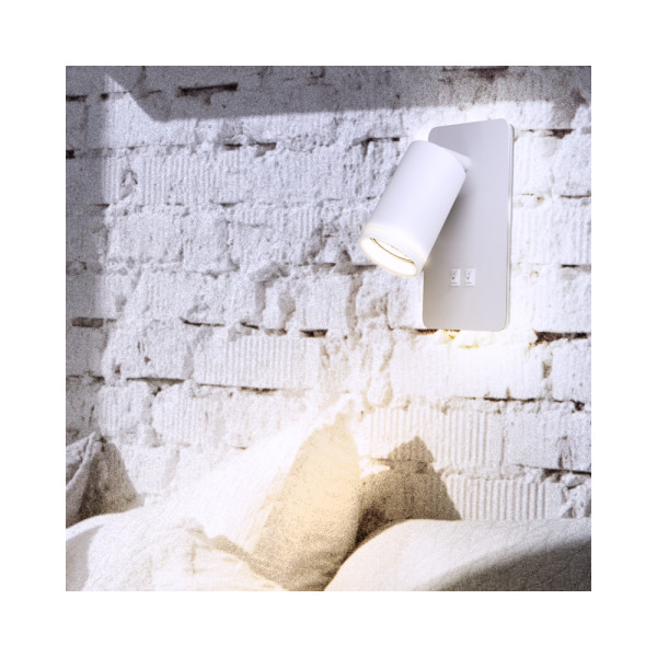 Бра, настінний світильник Goldlux 324351 Paris GU10+Led 2x10+6W IP20 WH - фото №1