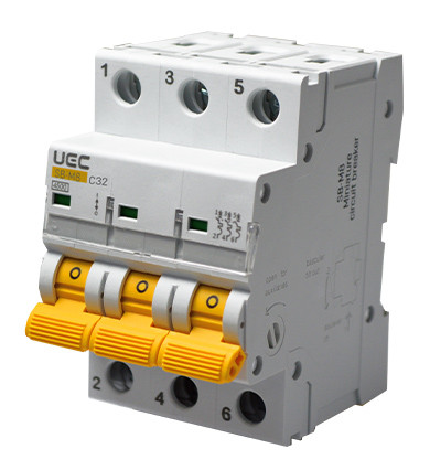 Автоматичний вимикач UEC SB-M8 3P 32A C 4,5кA (MCB45-3-032-C)