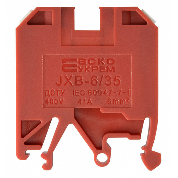 Клеммник Аско-Укрем JXB 6/35 красный (A0130010035) - фото №1