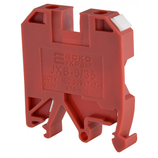 Клеммник Аско-Укрем JXB 6/35 красный (A0130010035) - фото №3